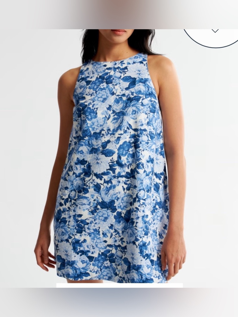 Abercrombie & Fitch Blue and White Floral Halter Dress - Picture 1 of 5